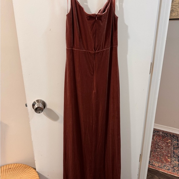 Revelry Sky Velvet Gown - Dusty Rose - Picture 4 of 4